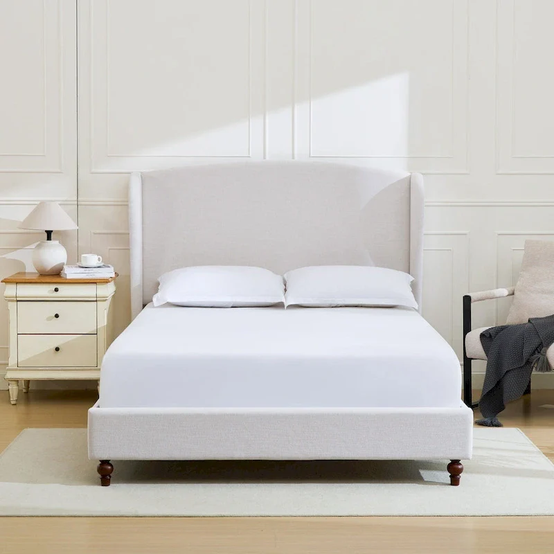 '- Windsor Classic Bed Frame with Wingback Headboard