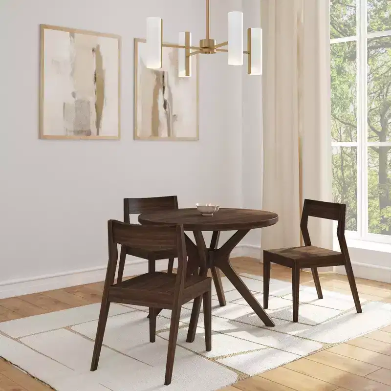 Plank+Beam Verso Round Dining Table, 38 Solid Wood Kitchen & Dining Room Table