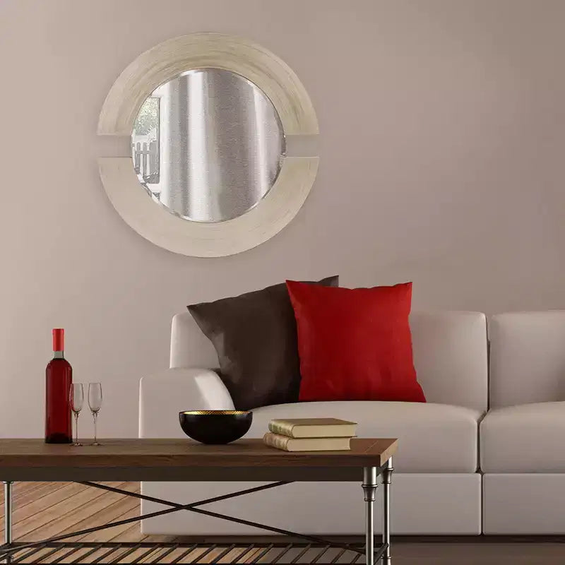 Howard Elliott 36"x24" Rectangular Framed Antoni Dressing Mirror Smokey Gray: Modern Style, MDF, Wall Mounted
