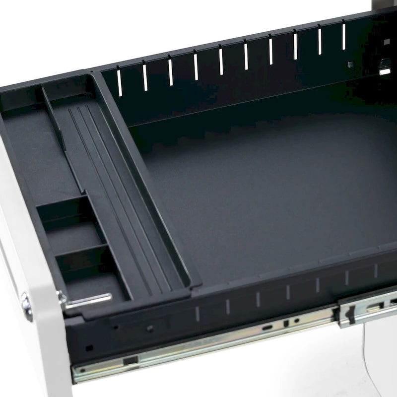 White 3-Drawer File Cabinet with lock and Wheels