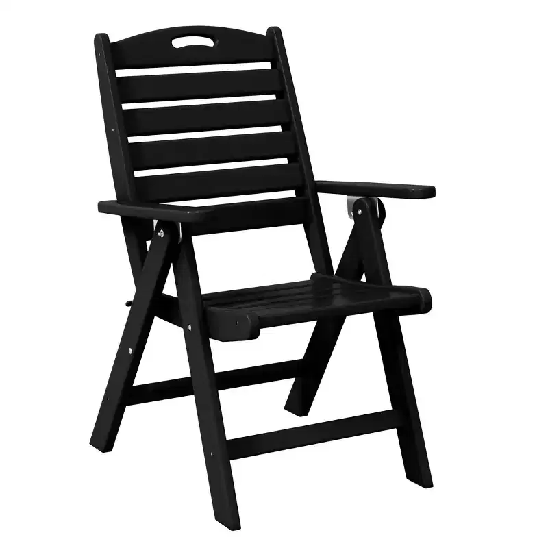 WestinTrends Malibu HDPE Adjustable Highback Folding Patio Dining Chair
