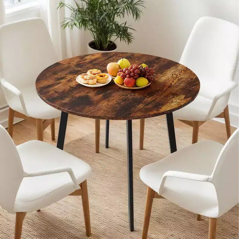 Karl Home 36''Modern Round Dining Table with Sturdy Metal Legs for Small Space Kitchen Table