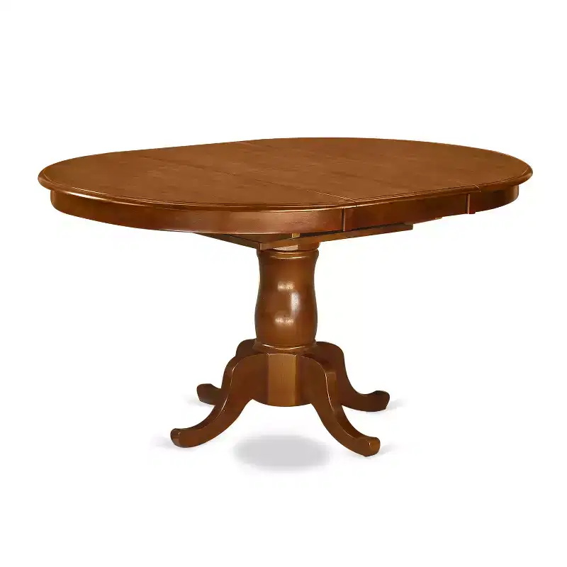 HomeStock Belmont Dining Room Set - Kitchen Dinette Table And Dining Chairs, Saddle Brown