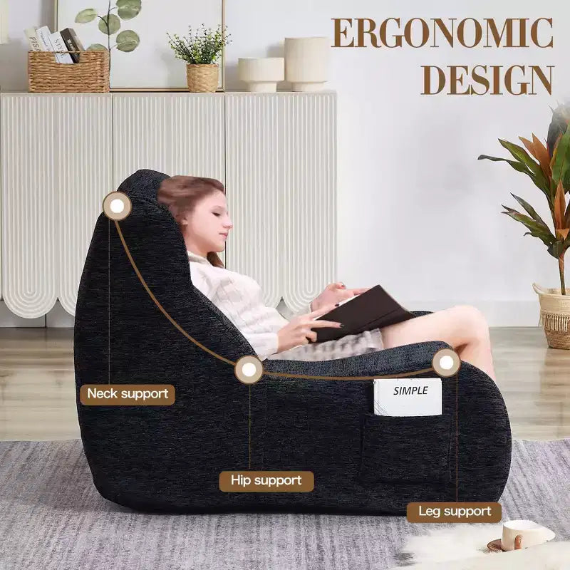 Giant Bean Bag Chair with Arms