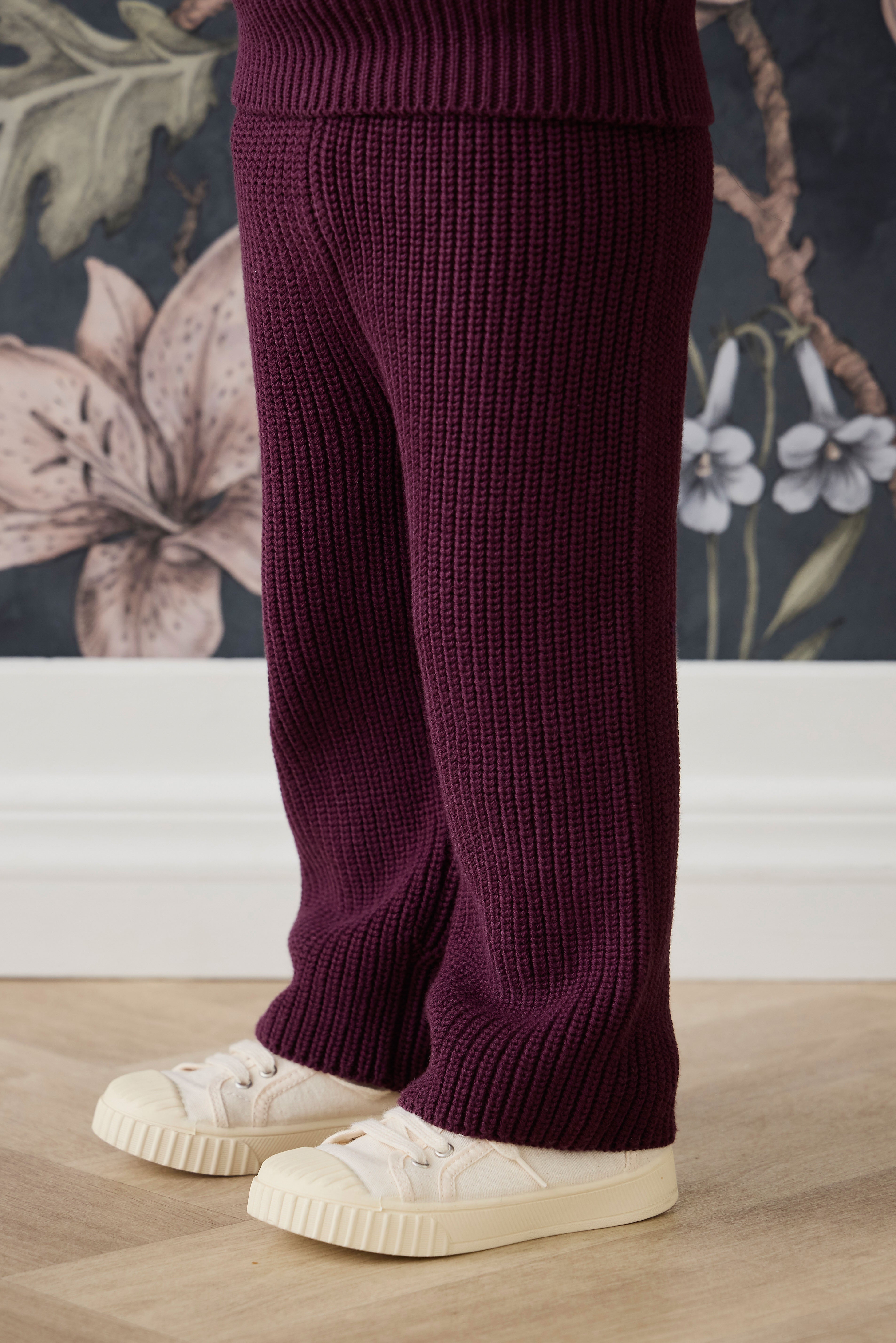 Solid Cotton Knit Pant with Elasticated Tie Waist for Baby & Toddler Cozy Everyday (0�C8Y)