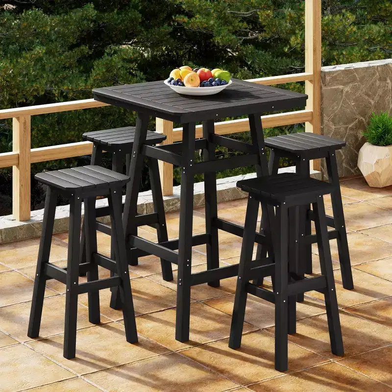 WestinTrends Malibu All Weather Hdpe Outdoor Patio Bar Height Dining Set (5-Piece)