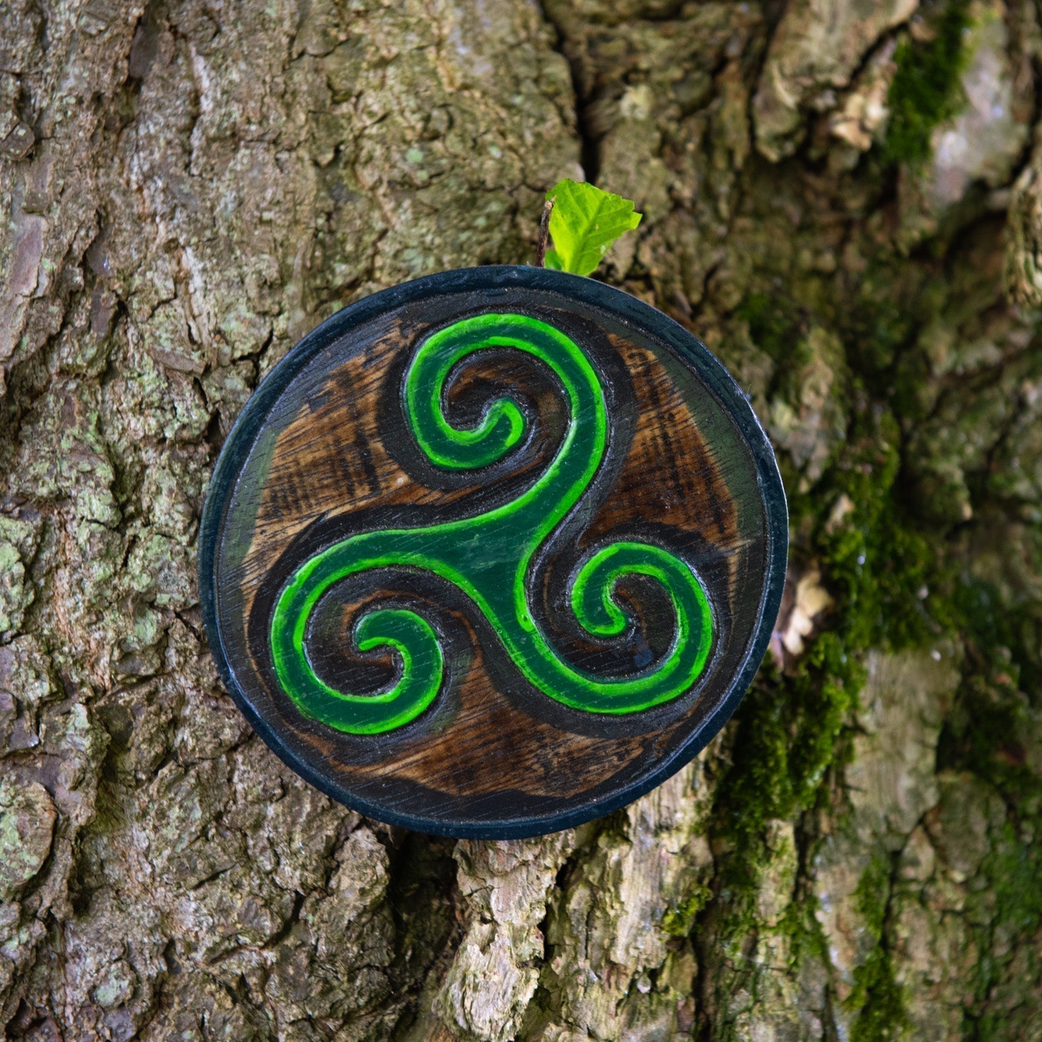 Triskelion Wood Plaque, Mini