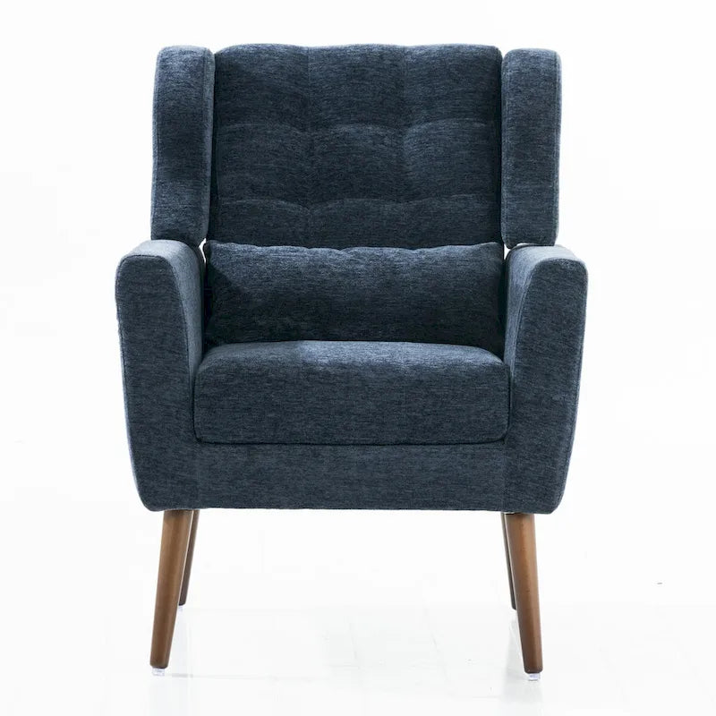 Mid-Century Modern Accent Chair with Waist Cushion