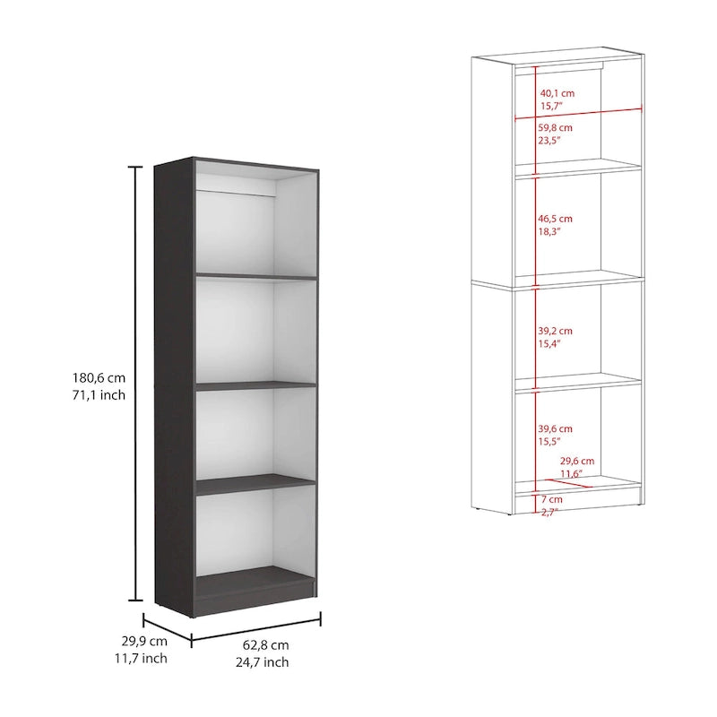 74 Wide 5-Shelf Option B Bookcase Set of 3
