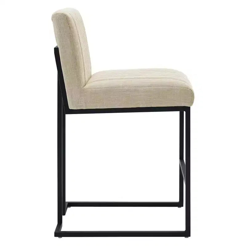 Indulge Channel Tufted Fabric Counter Height Barstool - Modway