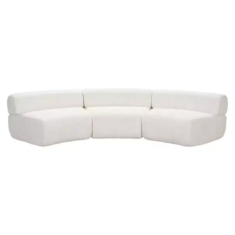 ModernLuxe Modular Sofa Curved Sectional Sofa Compressed Cloud Couch, No Assembly Needed