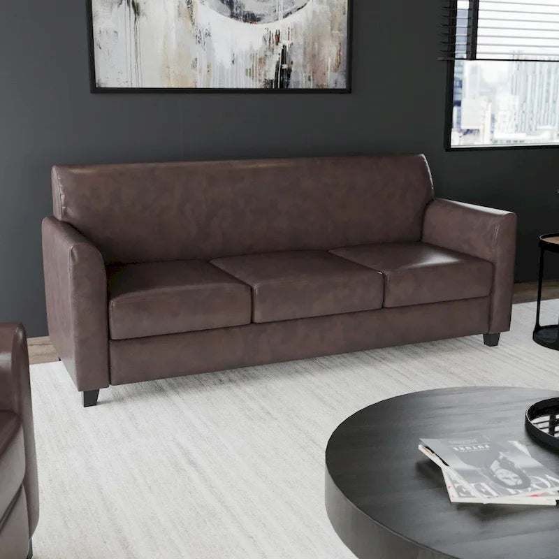 Clean Line Stitched Sofa with Flared Arms - 70W x 29D x 32.25H
