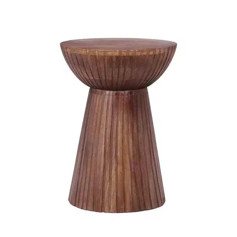 Christopher Knight Home Arbor Mango Wood Round Drum End Table, Walnut