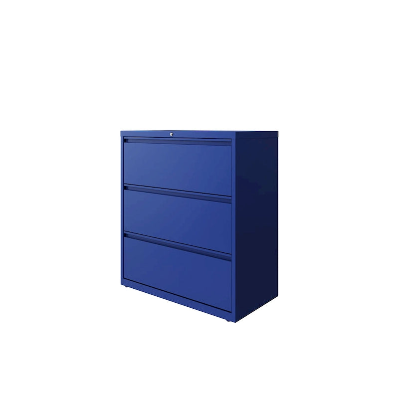 36-inch wide three-drawer chest of drawers, classic blue