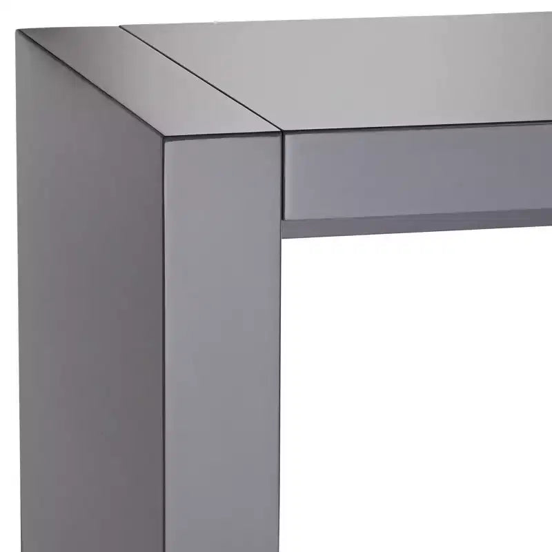 Modern Minimalist Wood Rectangular Bar Table 60x18, Gloss Gray