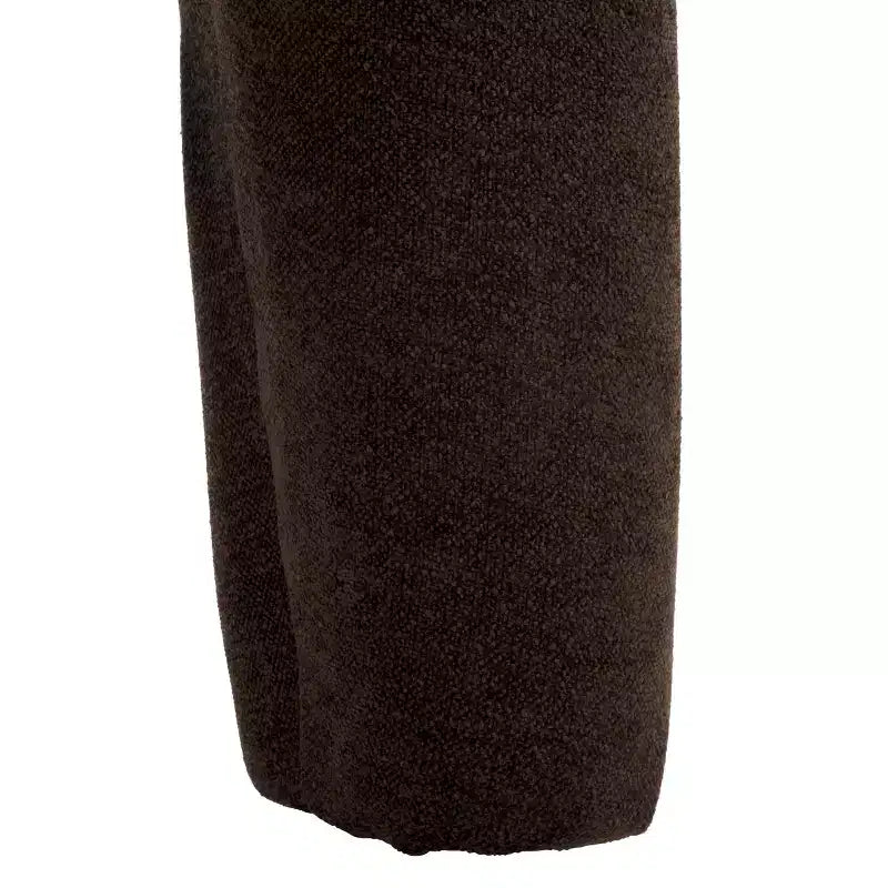 Linen Upholstered Accent Chair - Armless, Wood Frame, Warm Brown
