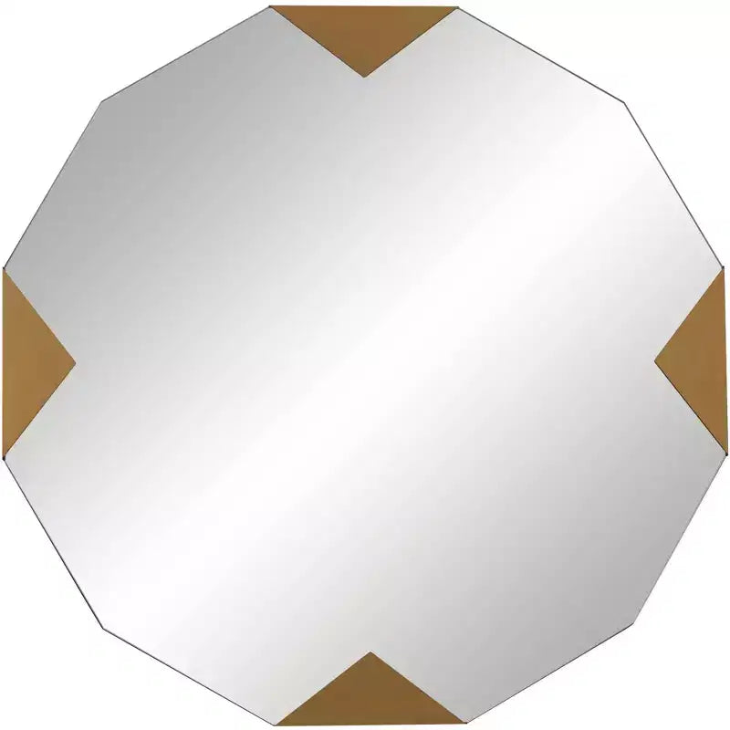 31 x 31 Golden Triangles Round Wall Mirror