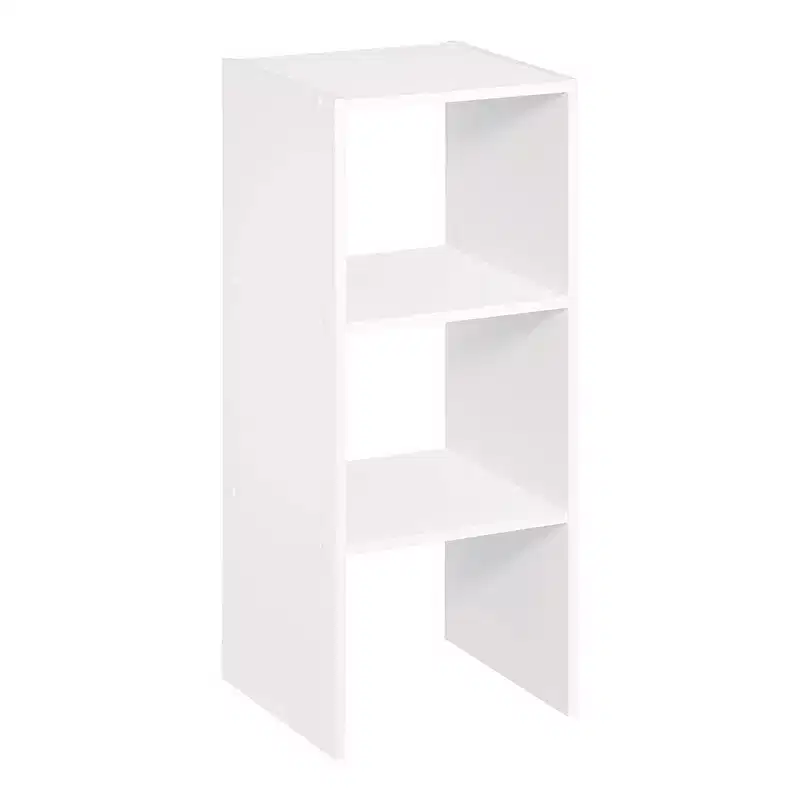 ClosetMaid 31 Inch 2 Cube White Decorative Home Stackable Standing Shelf Storage Organizer for Home, Office, and Garage, 2 Pack