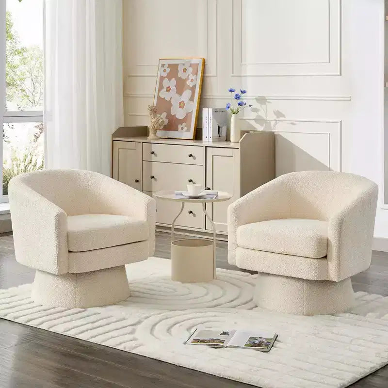 Swivel Accent Chair, 360 Chenille Swivel Lounge Reading Chair,Modern Single Sofa Lounge Armchair Club Chair with Storage Space