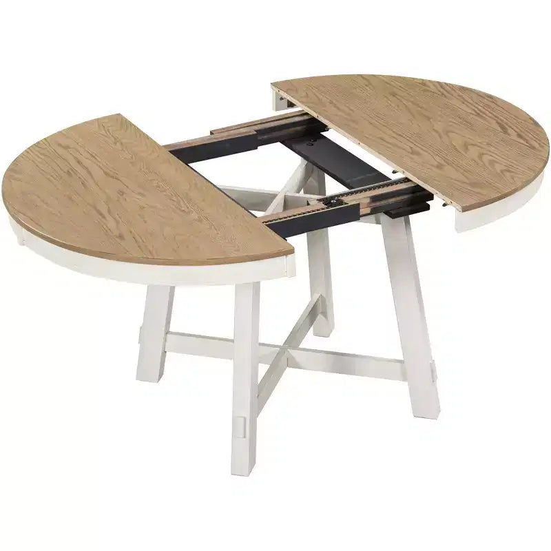 Farmhouse Dining Table with 4-Leg X-Shaped Base and 16