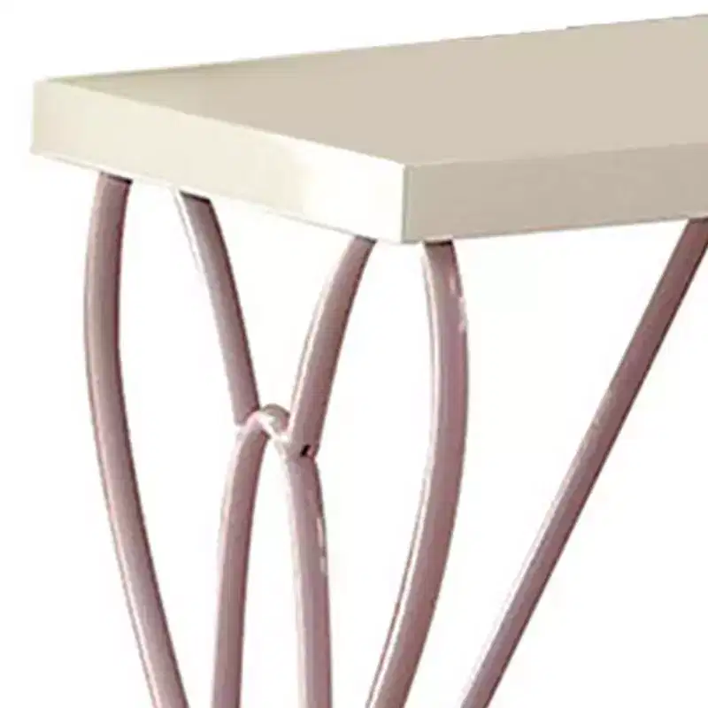 Priya Ii 22 Nightstands White/Light Purple - Acme Furniture: Metal Frame, Wood Surface, Meets ASTM Safety Standards