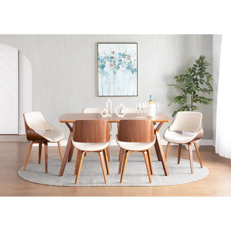 Mid-Century Modern Upholstered Dining Accent Chair