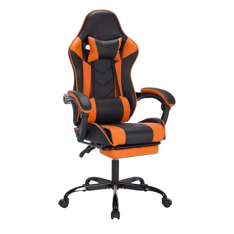 Gaming Chair with Footrest, Ergonomic Computer Chair with Headrest & Lumbar Support, Breathable Height Adjustable Game Chair for Home&Office
