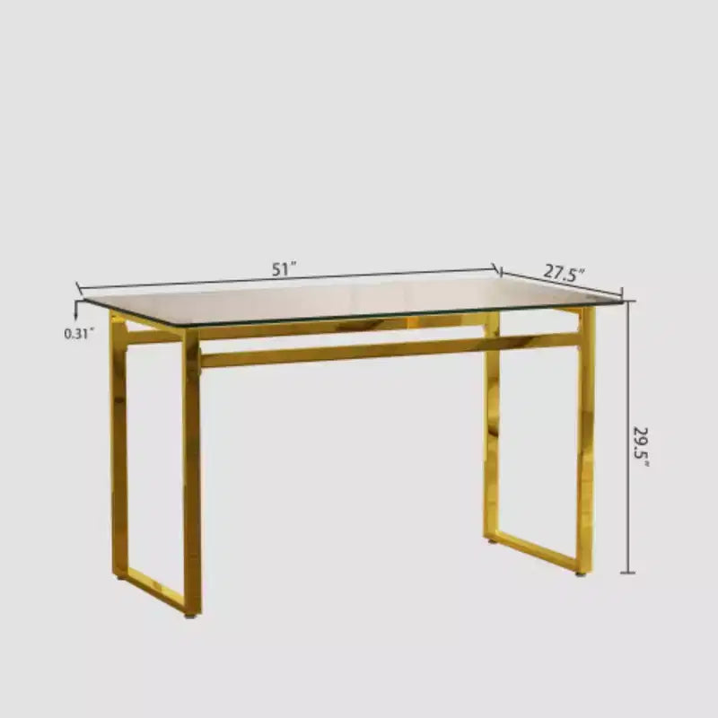 Minimalist Glass Dining Table for 4-6, Tempered Glass & Chrome Legs, Multi-Use for Home