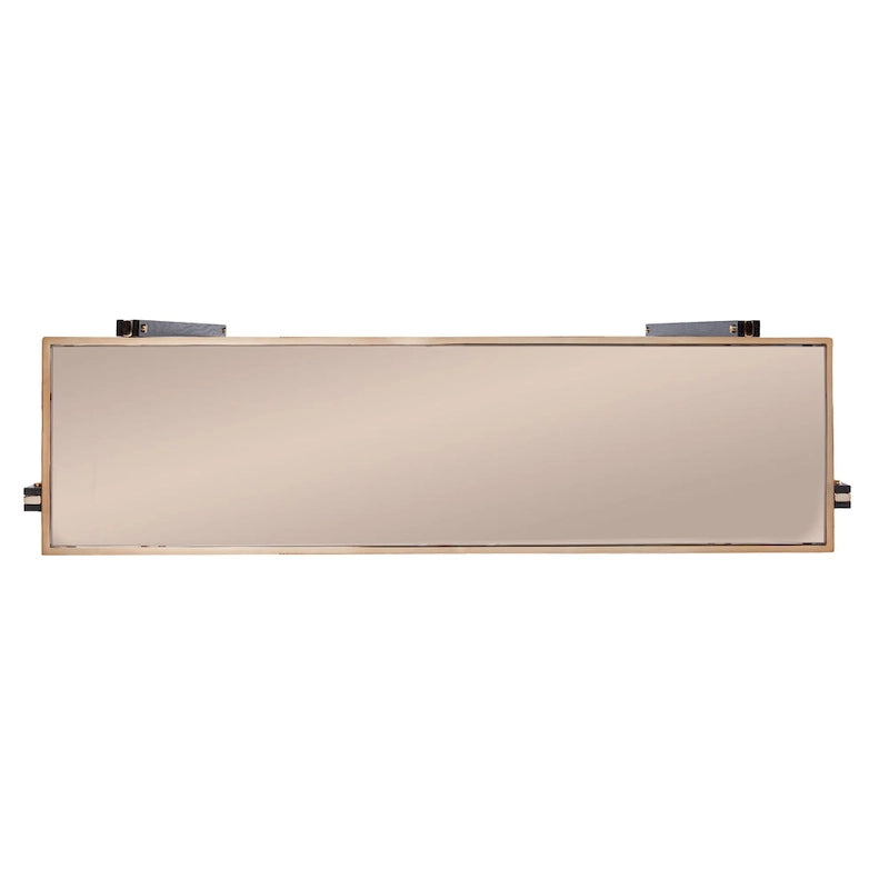Transitional Champagne Metal Console Table - Entryway Sofa Table for Living Room