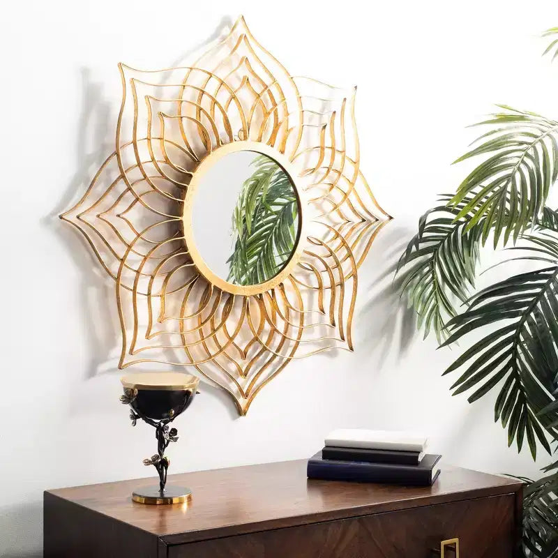 Round Gold Wall Mirror