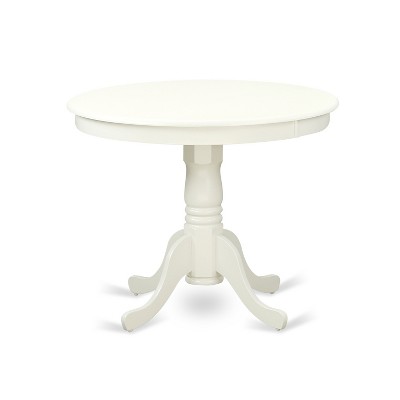 HomeStock ANAV5 Round Kitchen Dinette Set Linen White