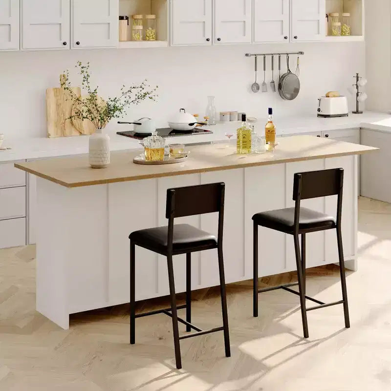 Dining Table Set for 2, Counter Height Table with 2 Upholstered Chairs and Storage Shelves, Bistro Table and Chair Set of 2