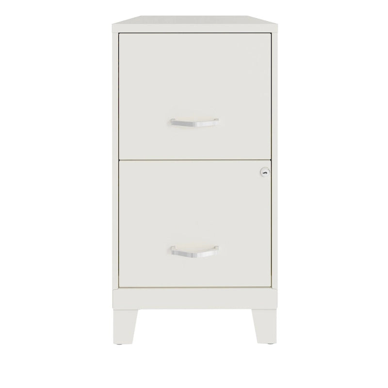 2-Drawer Vertical Metal File Cabinet with Accessory Drawer and Legs