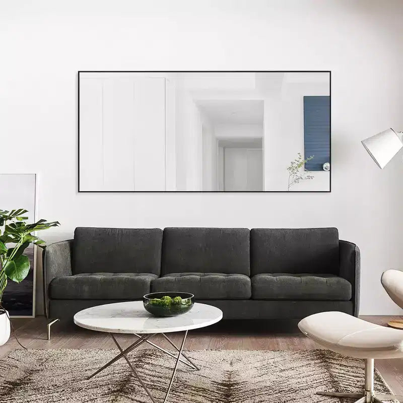 71x32 Black Framed Oversized Floor Mirror Full Length Mirror