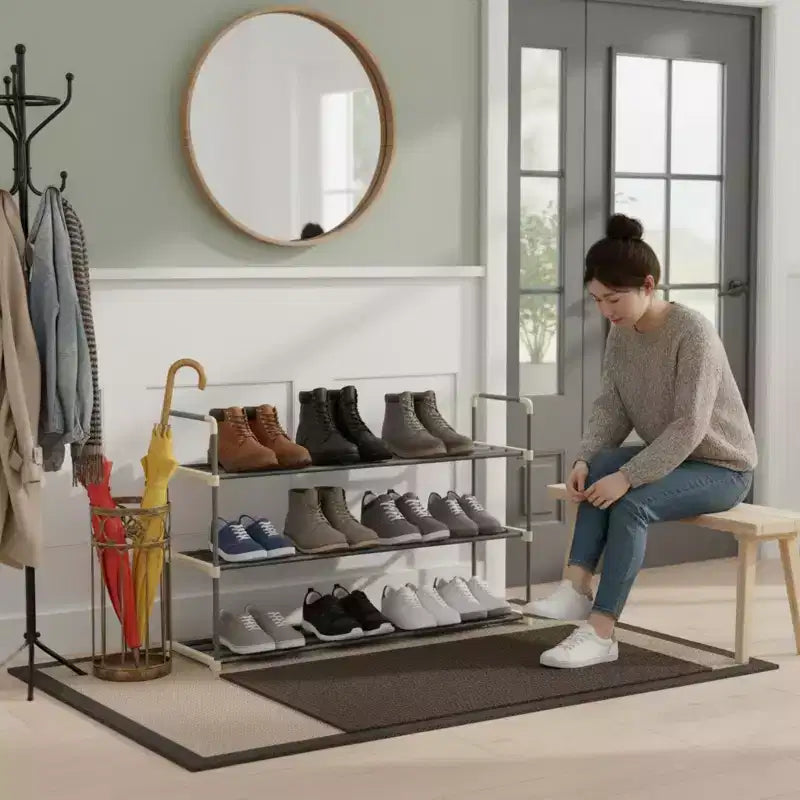 Hastings Home 3-Tier, 18 Pair Shoe Storage Rack