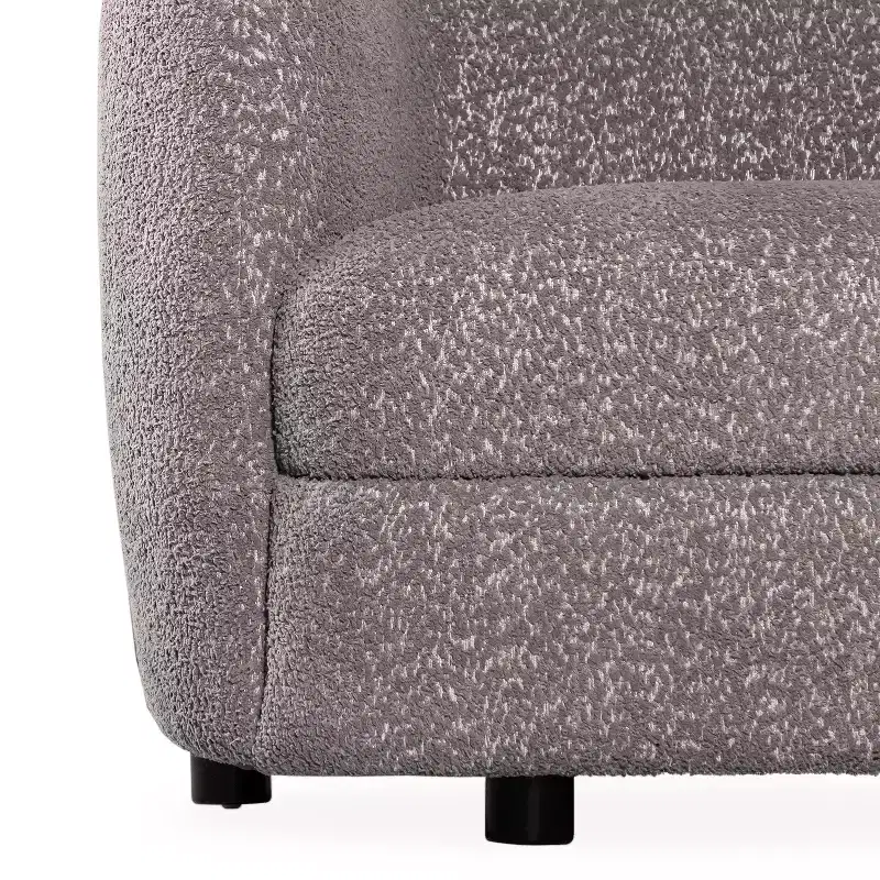 HOMES: Inside + Out 85" Pinehush Boho Curved Boucle Fabric Sofa with Pocket Coil Cushions