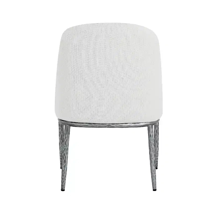 Linnea Industrial 5 Piece Upholstered Dining Chairs with Round Pedestal Dining Table