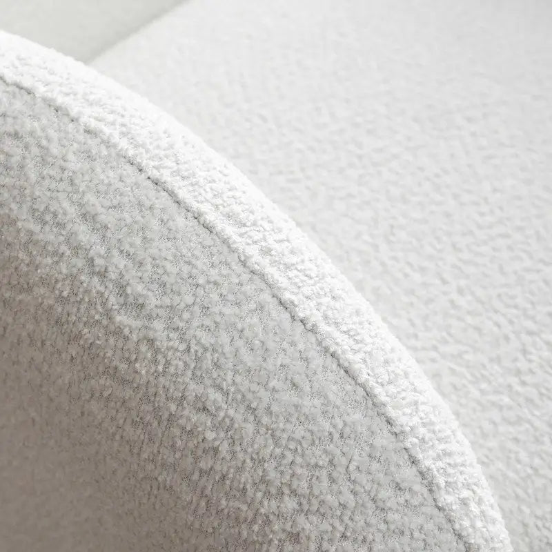 Modern Glam Boucle Upholstered Swivel Accent Armchair with 360 Degree Swivel Base
