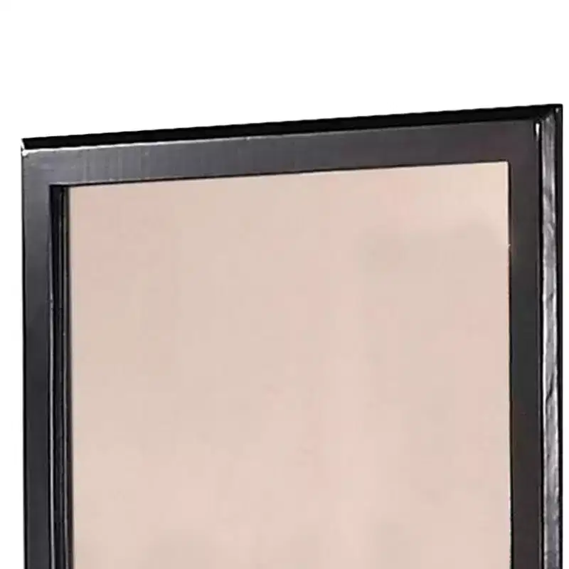 Royal Hampton 36 Inches Rectangular Wood Encased Mirror, Black