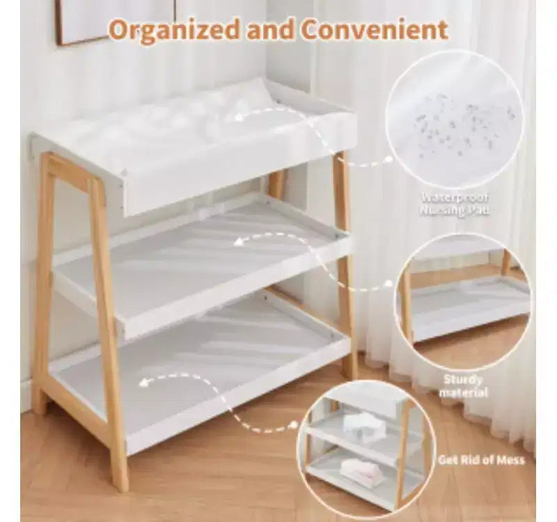 Simple Baby Changing Table (Pine Wood)