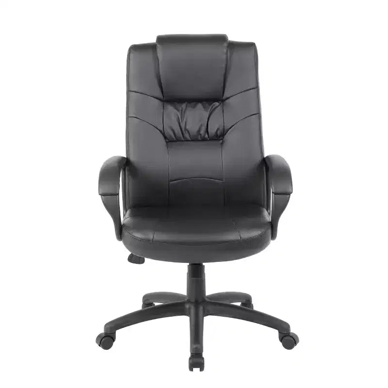 Executive High Back Chair Black -: Ergonomic, Swivel, Adjustable Height, Metal Frame