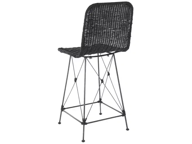 Weaved Rattan Counter Stool Set of 2