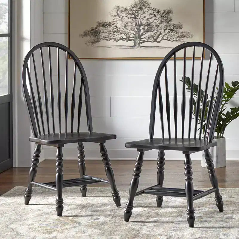 Lifestorey Set of 2 Kingsley Farmhouse Big Windsor Dining Chair