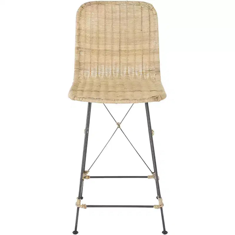 Weaved Rattan Counter Stool Set of 2