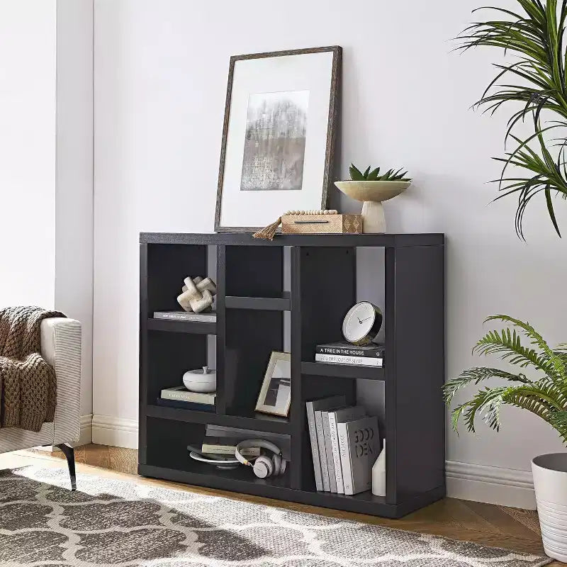 Open Shelf Bookcase, 7-Cube Freestanding Display Storage Cabinet, VC Exclusive, for Entryway, Living Room