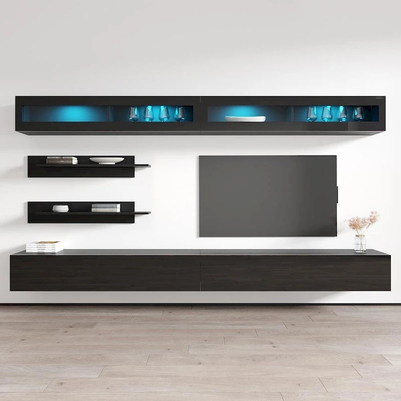 Wall-mounted Floating Modern Entertainment Center