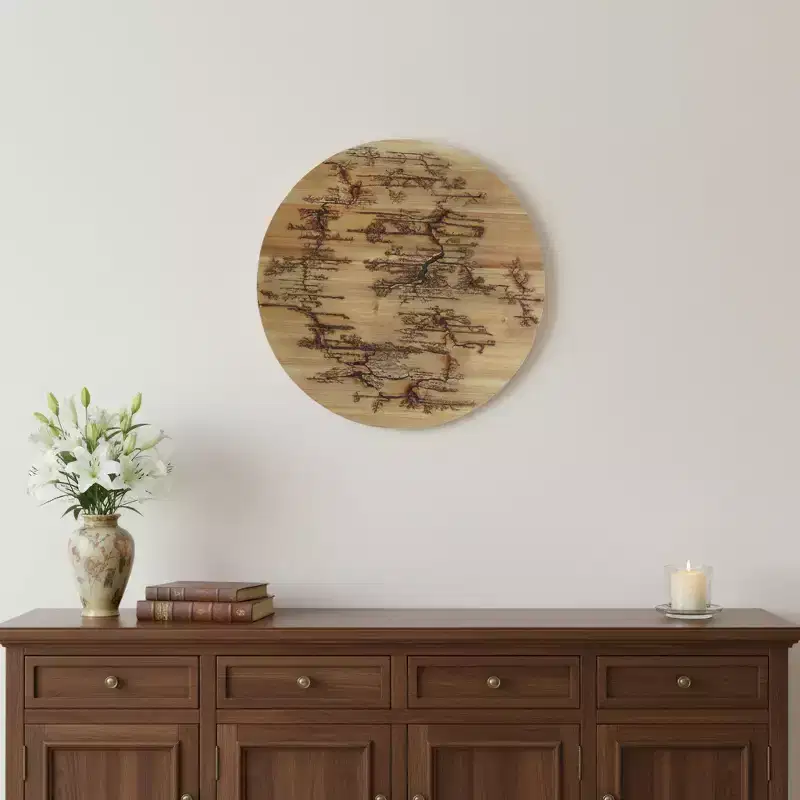 HomeRoots 18 X 18 Black And Brown Wood Hanging Wall Decor