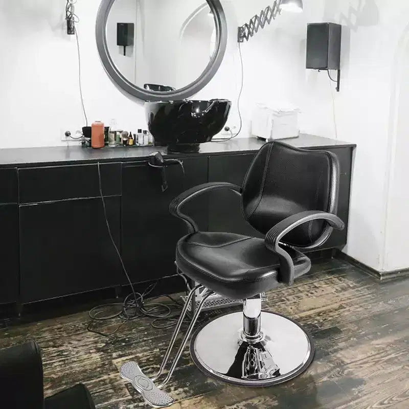 Black Hydraulic Barber Styling Chair Hair Beauty Salon Equipment