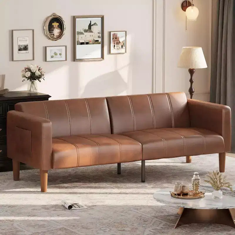 Sofa bed, convertible sleeper, mid-century modern sofa, living room, bedroom