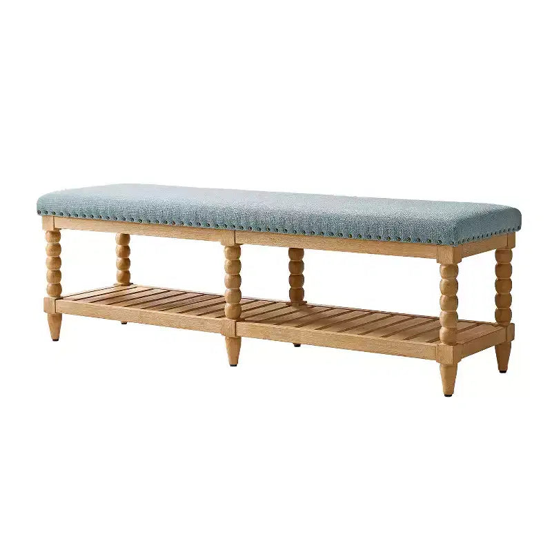 Delfina Farmhouse Bench with Solid Wood Legs|HULALA HOME-STRIP